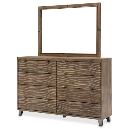 8-Drawer Dresser & Mirror